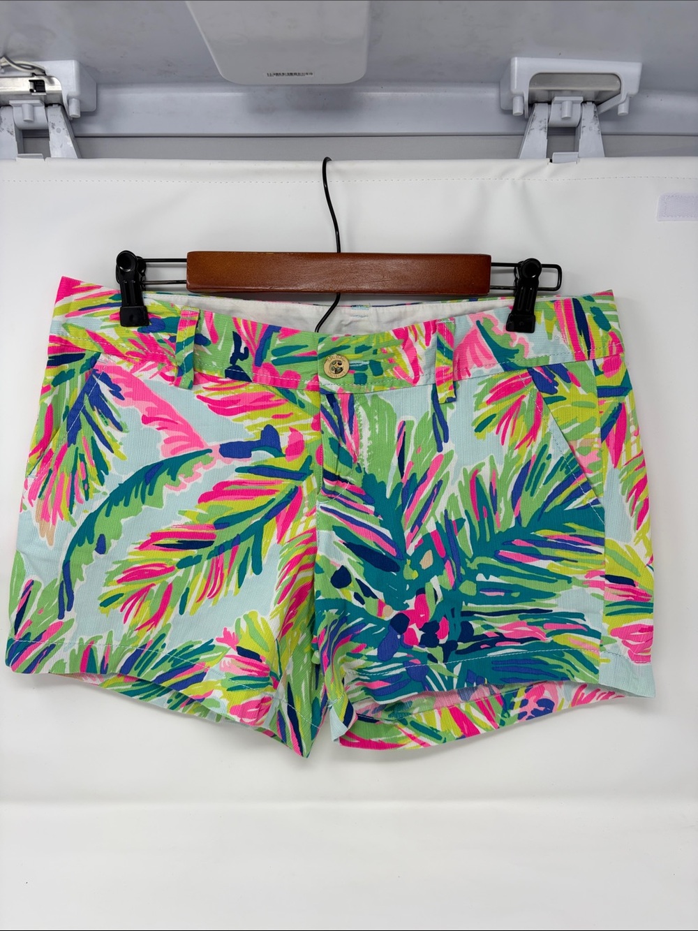 Lilly Pulitzer Tropical Leaf The Callahan Shorts Size 8 Excellent Condition